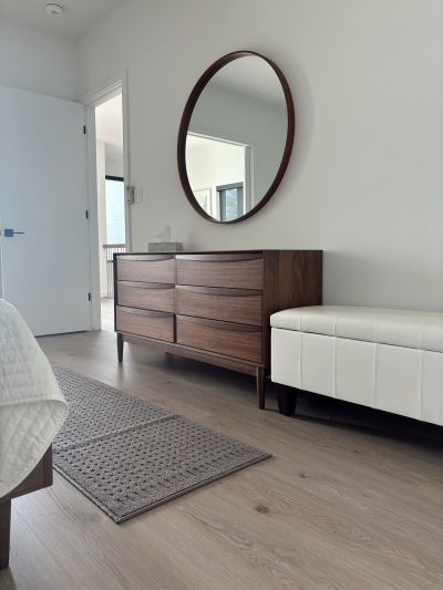 Luxury Vinyl Flooring installed in Bedroom in Simcoe